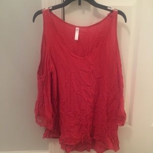 Boho red summer shirt!